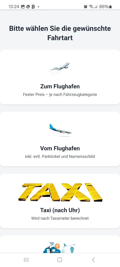 Screenshot Kunden-App